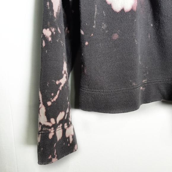 MAJESTIC FILATURES Acid Wash Crop Hoodie 90s Punk - Picture 3 of 5